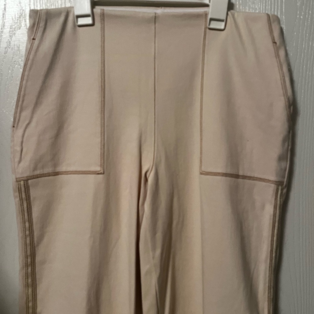 Lysse Knit Denim Wide Leg Smoothing Waistband Cropped Pants Size L - Picture 5 of 7